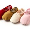 Generic Ballet Shoes Girls Leather Sole Slip On Dance Shoes-2