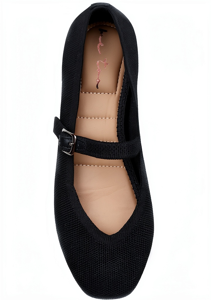 Me Too Serenity Sustainable Mesh Mary Jane in Black Mesh color