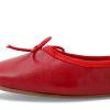 Journee Collection Womens Red Faux Leather Slip On Flats-3