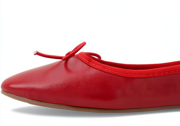 Journee Collection Womens Red Faux Leather Slip On Flats-3
