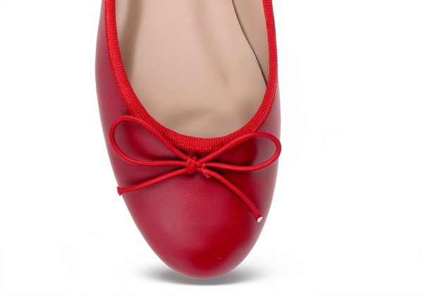 Journee Collection Womens Red Faux Leather Slip On Flats-2