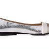 Geox Womens Ballet Flats Synthetic Slip On Silver-5