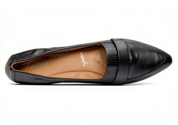 Trotters Womens Leather Loafer Flat Black Caramel Smoke-5