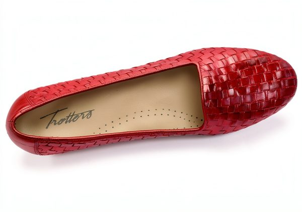 Trotters Liz III Womens Loafers Woven Leather Slip On-4