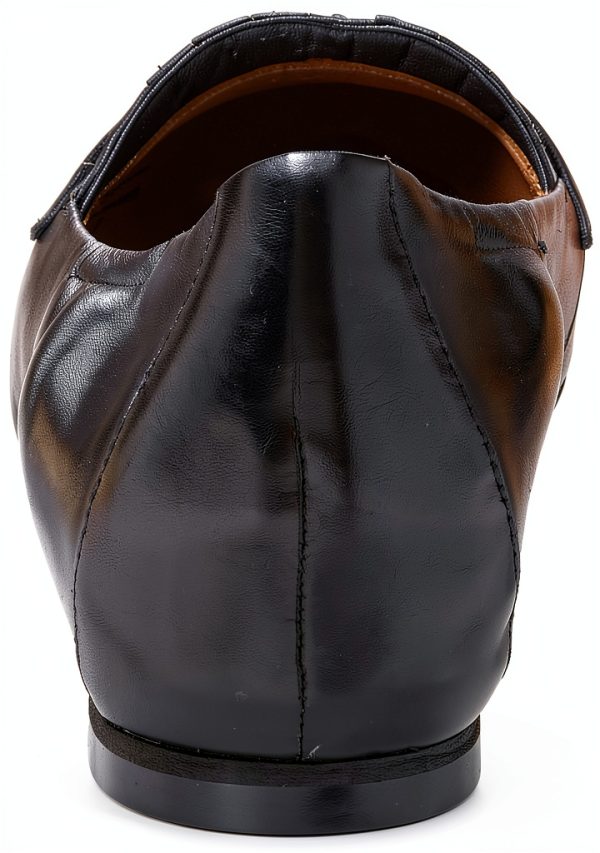 Trotters Womens Leather Loafer Flat Black Caramel Smoke-2