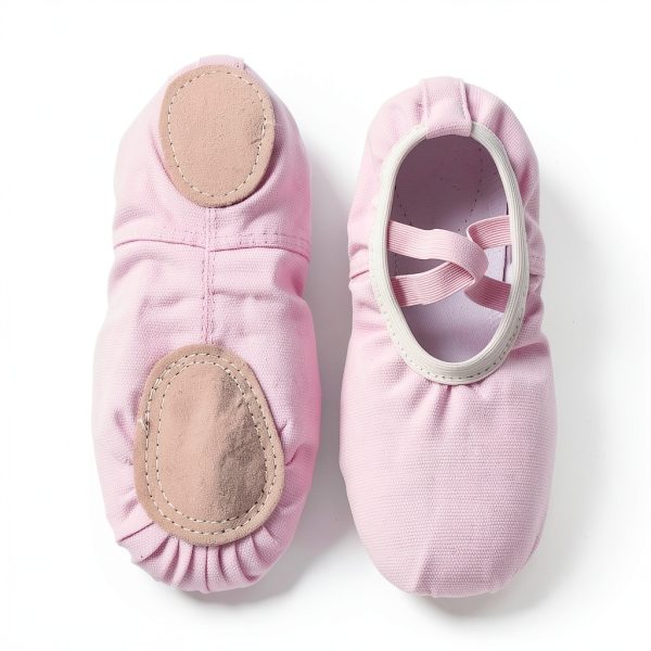 Generic Girls Ballet Shoes Black White Kids Dance Flats-1