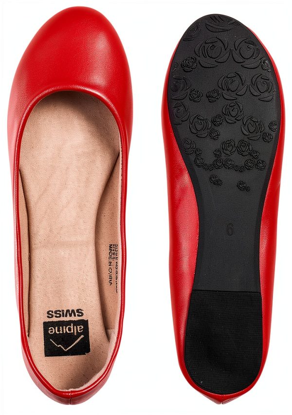 Alpine Swiss Pierina Ballet Flats Women Comfort Round Toe-3