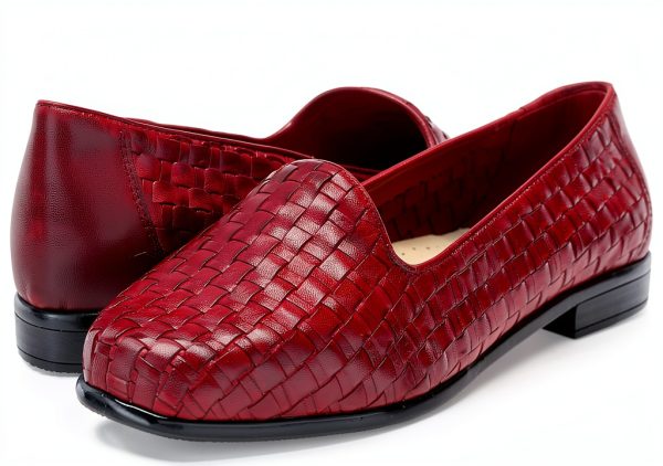 Trotters Liz III Womens Loafers Woven Leather Slip On-6
