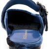 BCBGeneration Womens Flats Memory Foam Naval Blue Velvet-2