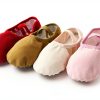 Generic Girls Canvas Ballet Shoes Pink Half Soles Strap-2