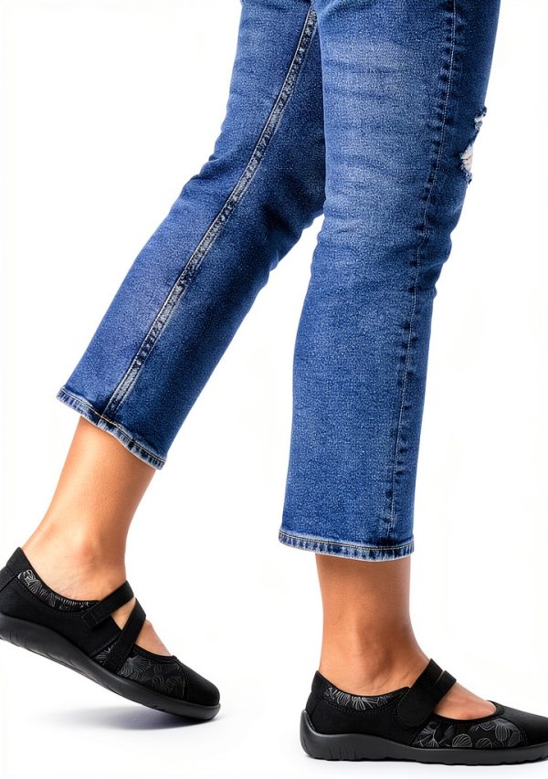 Remonte Womens Ballet Flats Synthetic Velcro Wedge Heel-1