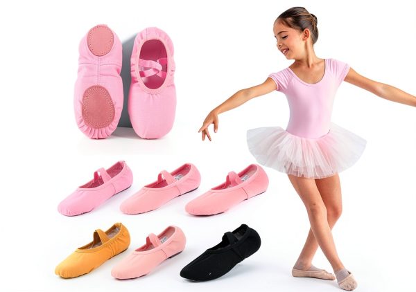 Generic Girls Ballet Shoes Size 13 Kids Dance Shoes Flat-2