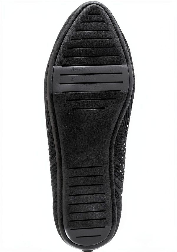 XOXO Womens Flats Knit Upper Bling Ornamentation Shoes-2
