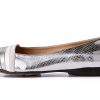 Geox Womens Ballet Flats Synthetic Slip On Silver-7