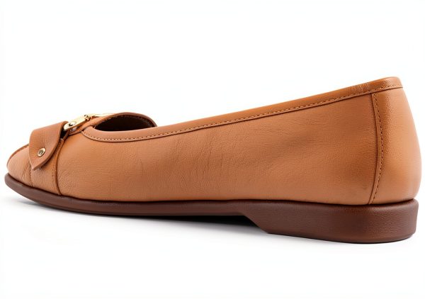 Aerosoles Womens Leather Flats Ortholite Insole Buckle Bow-6