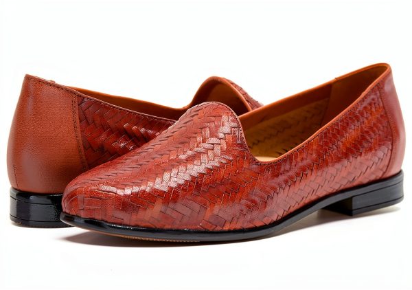 Trotters Womens Loafers Slip On Woven Leather Cushioned-6