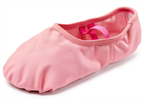 Generic Girls Canvas Ballet Shoes Pink Half Soles Strap-1