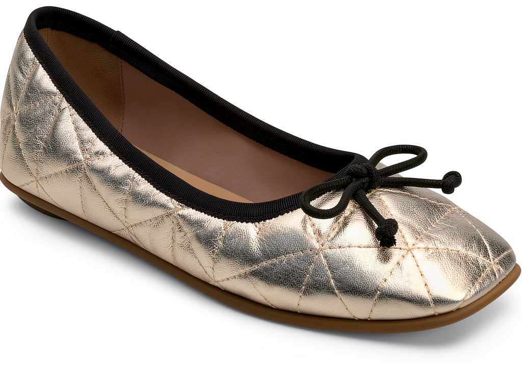 Aerosoles womens flats in Graphite PU leather showing square toe design