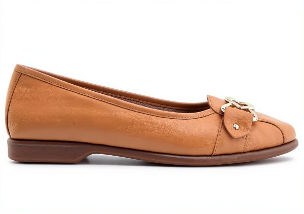 Aerosoles Womens Leather Flats Ortholite Insole Buckle Bow-5