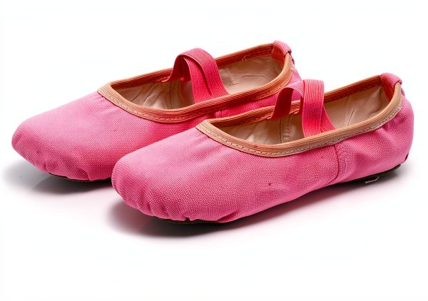 Generic Girls Ballet Shoes Black White Kids Dance Flats-2