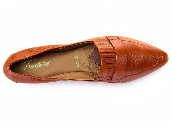 Trotters Womens Loafers Nappa Leather Kiltie Detail Slip On-4