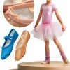Generic Girls Dance Shoes Rose Gold Pink Sky Blue Sizes-2
