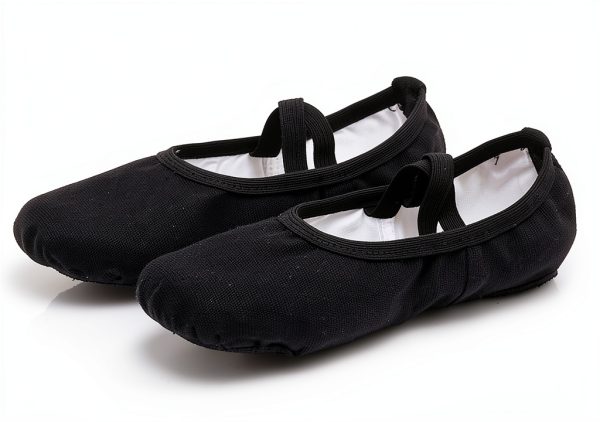 Generic Girls Ballet Satin Slippers Pink Black White Sizes-2