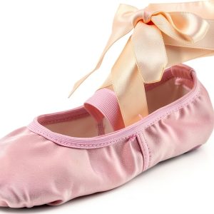Generic Girls Dance Shoes Pink Beige Khaki Ballet Slippers-0