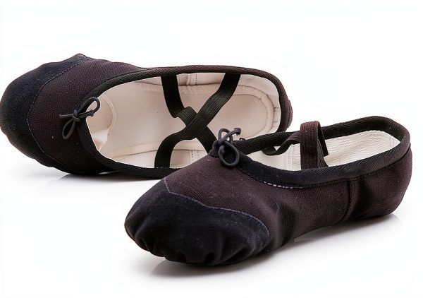 Generic Ballet Shoes Girls Pink Black Dance Flats Kids-3