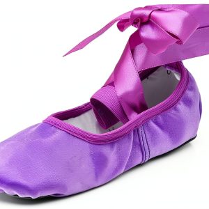 Generic Girls Ballet Shoes Purple Pink Beige Khaki Sizes-0