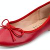 Journee Collection Womens Red Faux Leather Slip On Flats-0