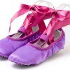 Generic Girls Ballet Shoes Purple Pink Beige Khaki Sizes-3