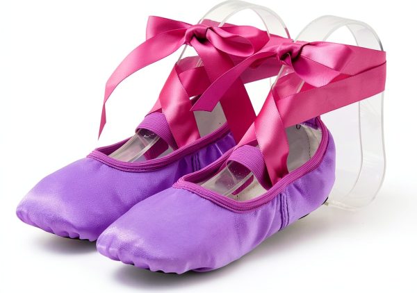 Generic Girls Ballet Shoes Purple Pink Beige Khaki Sizes-3