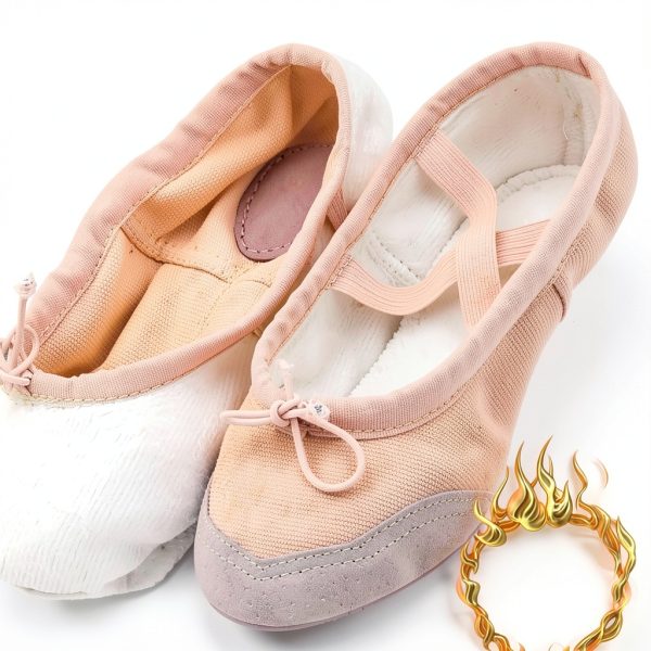 Generic Girls Ballet Shoes Pink Black Toddler Dance Shoes-1