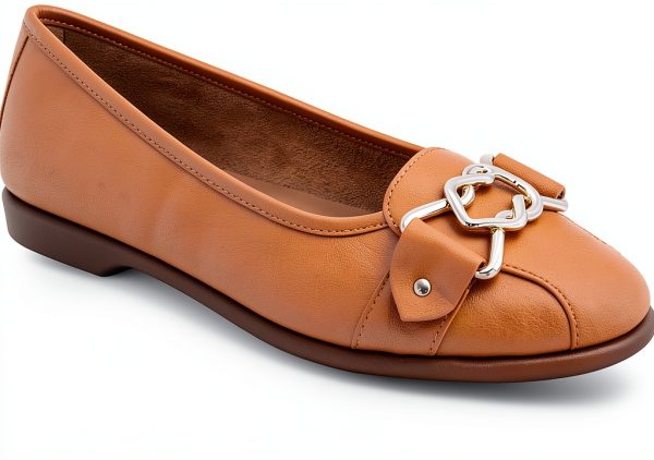 Aerosoles Womens Leather Flats Ortholite Insole Buckle Bow-1