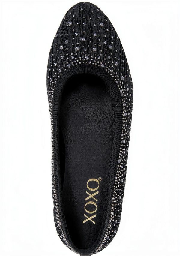 XOXO Womens Flats Knit Upper Bling Ornamentation Shoes-3