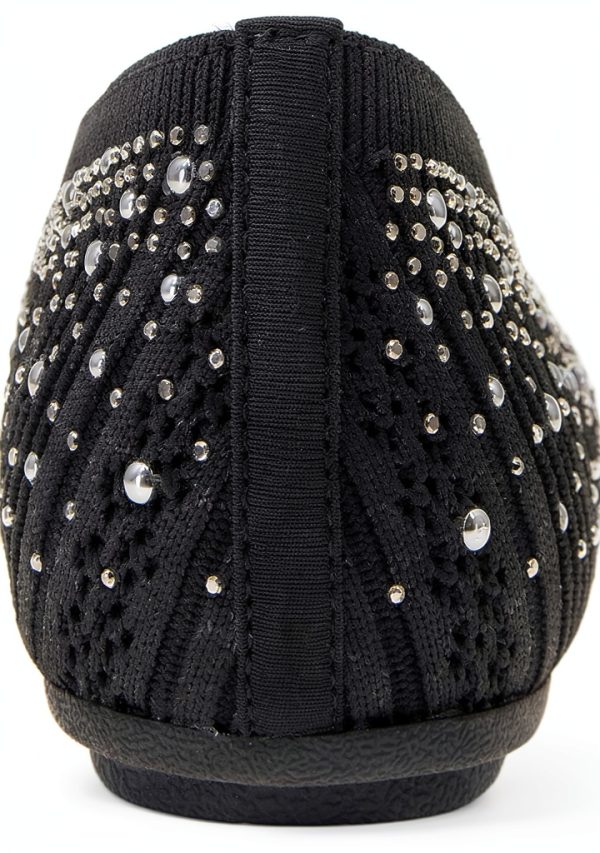 XOXO Womens Flats Knit Upper Bling Ornamentation Shoes-1
