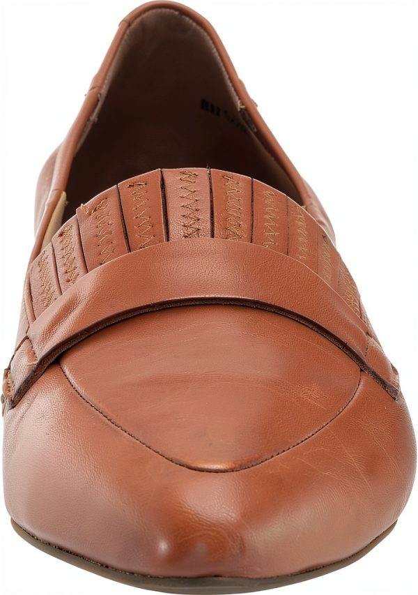 Trotters Womens Loafers Nappa Leather Kiltie Detail Slip On-1