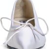 Women's Satin Flat Shoes Touch Ups Leather Sole-1