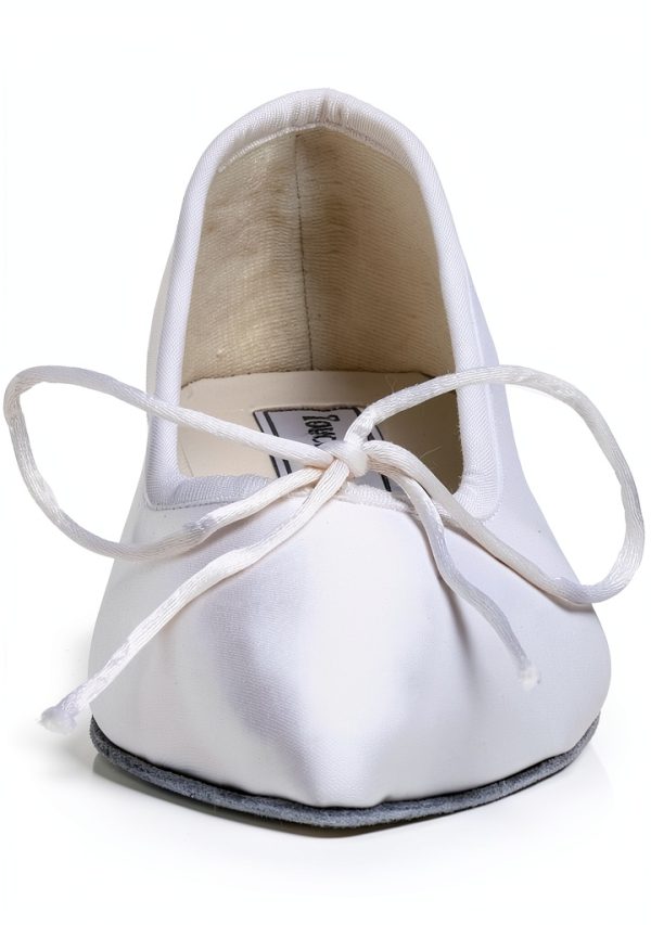 Women's Satin Flat Shoes Touch Ups Leather Sole-1