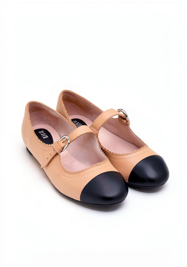 Bloch ballet shoes two tone leather buckle-3