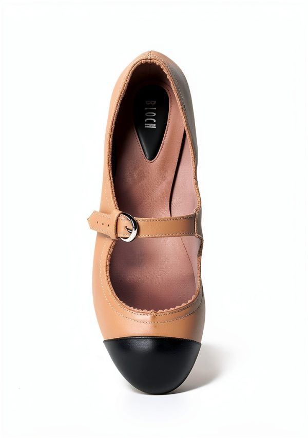 Bloch ballet shoes two tone leather buckle-4