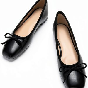 LuxeStep Women’s Leather Flats Low Heel Memory-0