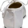 Women's Satin Flat Shoes Touch Ups Leather Sole-2