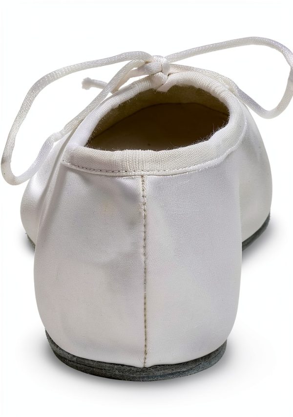 Women's Satin Flat Shoes Touch Ups Leather Sole-2