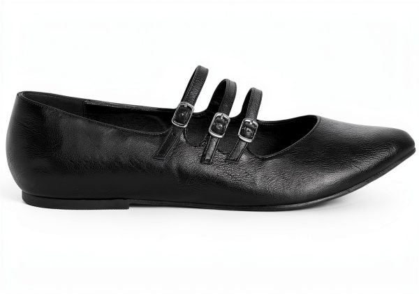 Bucket Ballet Flats City Chic Women Pointed Buckle-3