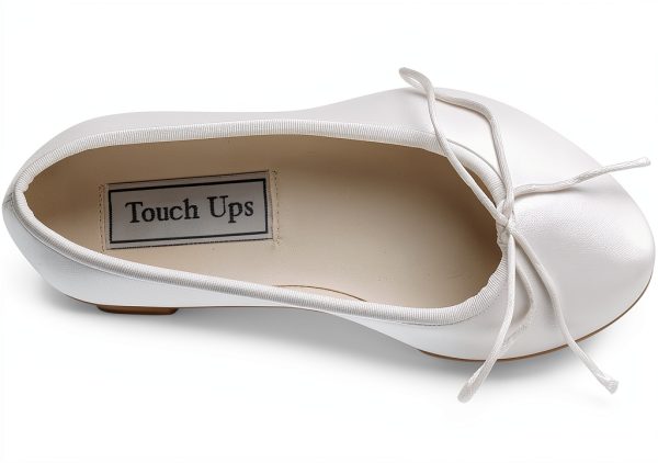 Women's Satin Flat Shoes Touch Ups Leather Sole-4