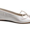 Women's Satin Flat Shoes Touch Ups Leather Sole-5
