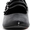 Bucket Ballet Flats City Chic Women Pointed Buckle-6