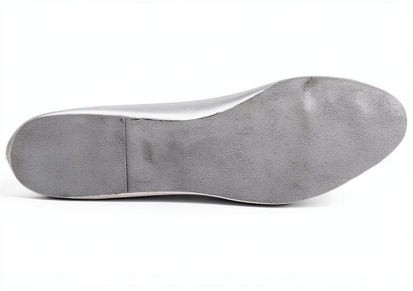 Women's Satin Flat Shoes Touch Ups Leather Sole-3